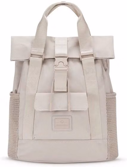 Borsa da Donna Piccola Elegante in Pelle Beige - Università, Lavoro, Città - Borsa Donna con Tasca per Laptop - Impermeabile
