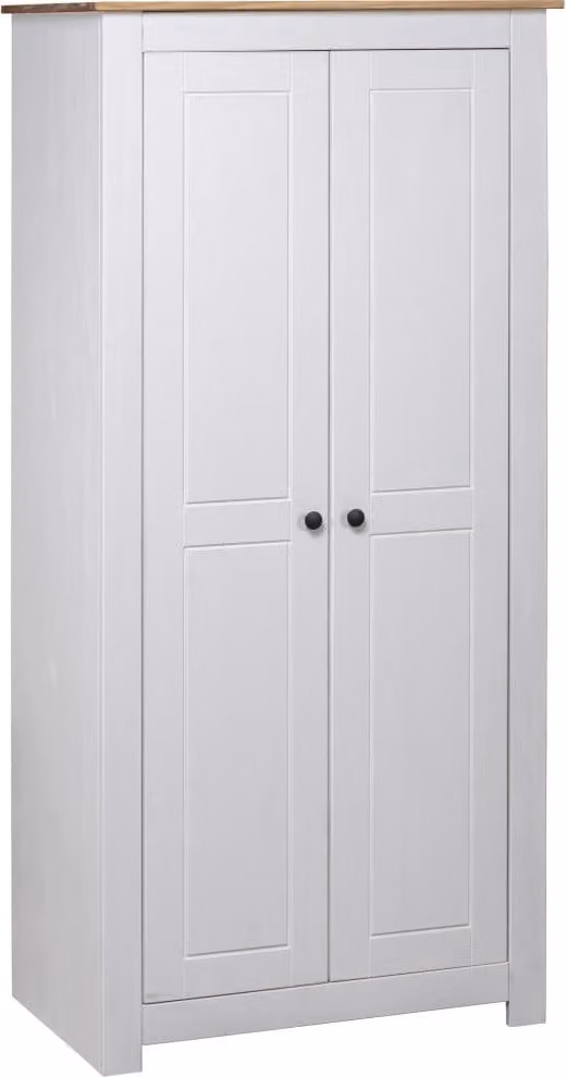 vidaXL Armadio Bianco 80×50×171,5 cm in pino massiccio serie Panama - Armadio - Armadi - Armadi - Armadi - Armadi
