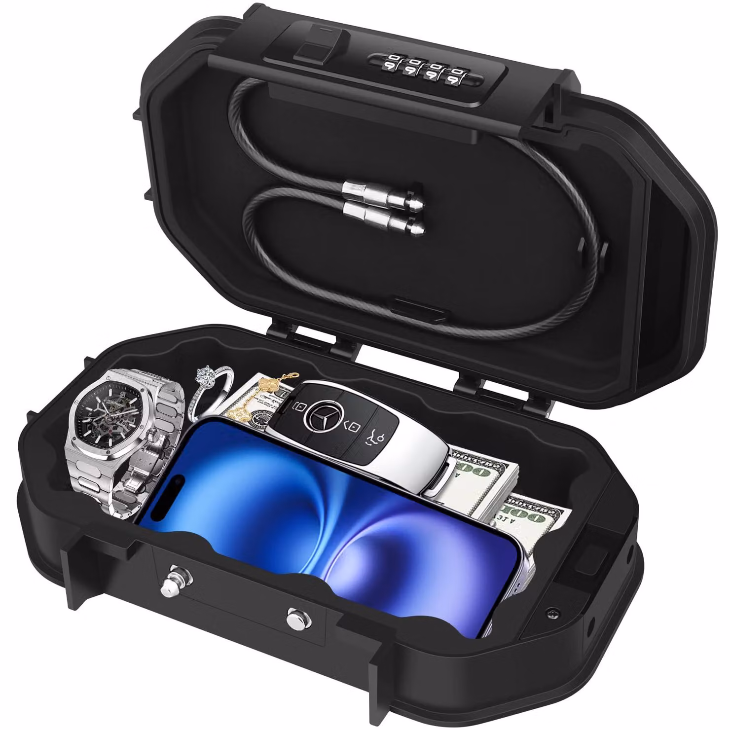 Cassaforte portatile mini - Blocco numerico impermeabile IP68 - Capacità di 1,14 litri