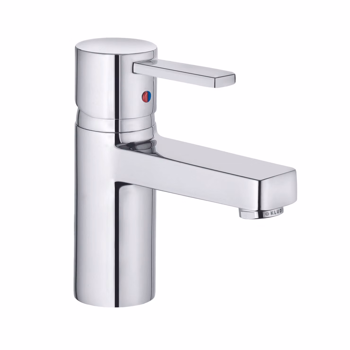 KLUDI ZENTA Mitigeur monocommandé pour lavabo, hauteur de bec 65mm, sans garniture d'écoulement, chrome, 382510575, 382510575