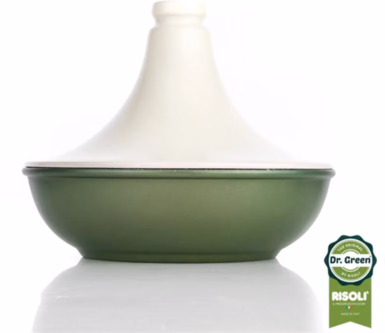 Tajine Dr. Green in alluminio pressofuso con coperchio e un manico, diam.24cm