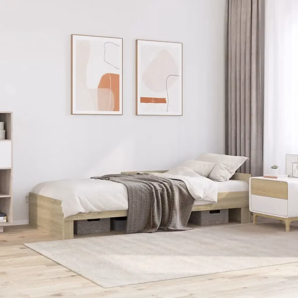 Letto singolo per adulti DESIGN IN in Rovere Sonoma, L/P/H: 90 x 200 x 50 cm – 2