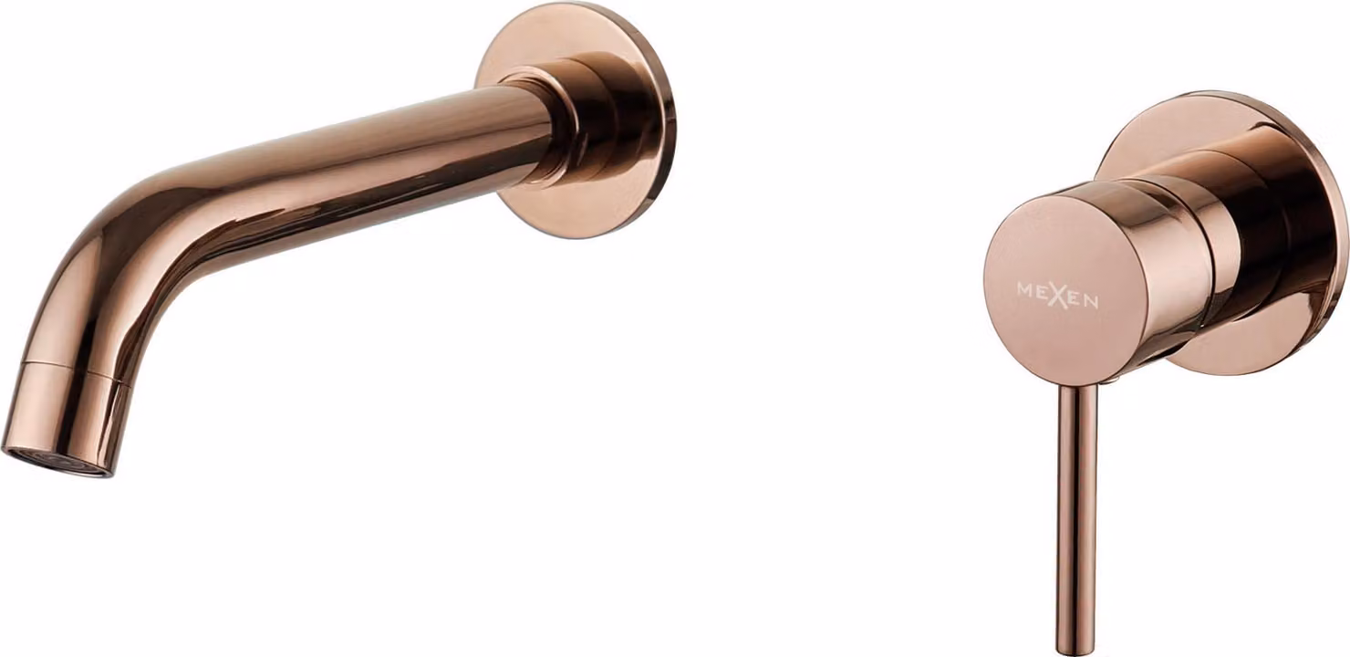 Mexen Alma miscelatore lavabo da incasso, oro rosa - 75015-60