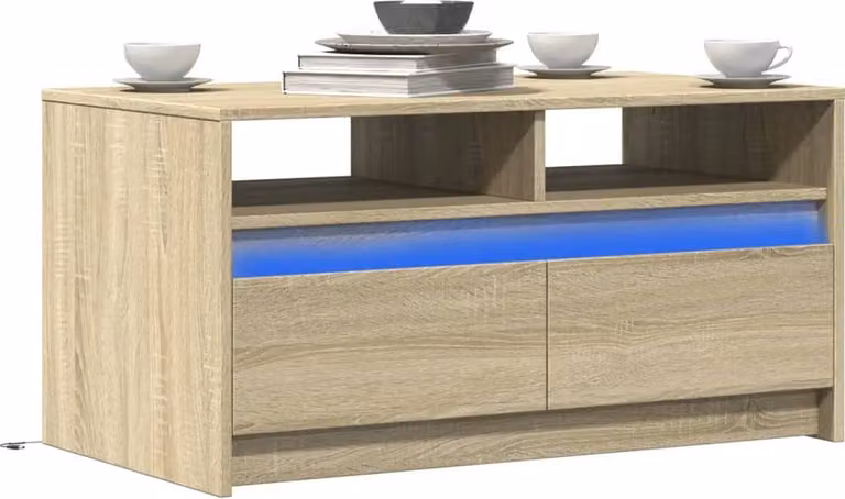 Maison Exclusive - Tavolino LED in legno composito rovere Sonoma