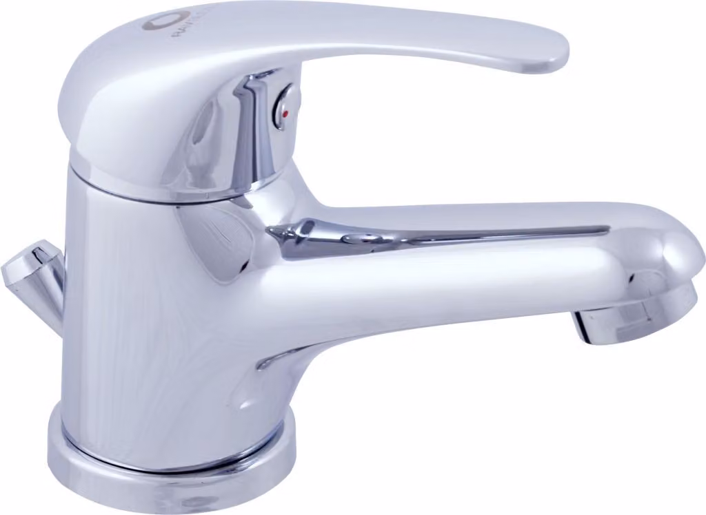 Slezák-RAV Miscelatore per lavabo con scarico SÁZAVA, Colore: cromo - bocca in plastica, Dimensione: 3/8'', Tipo di maniglia: SA527.0