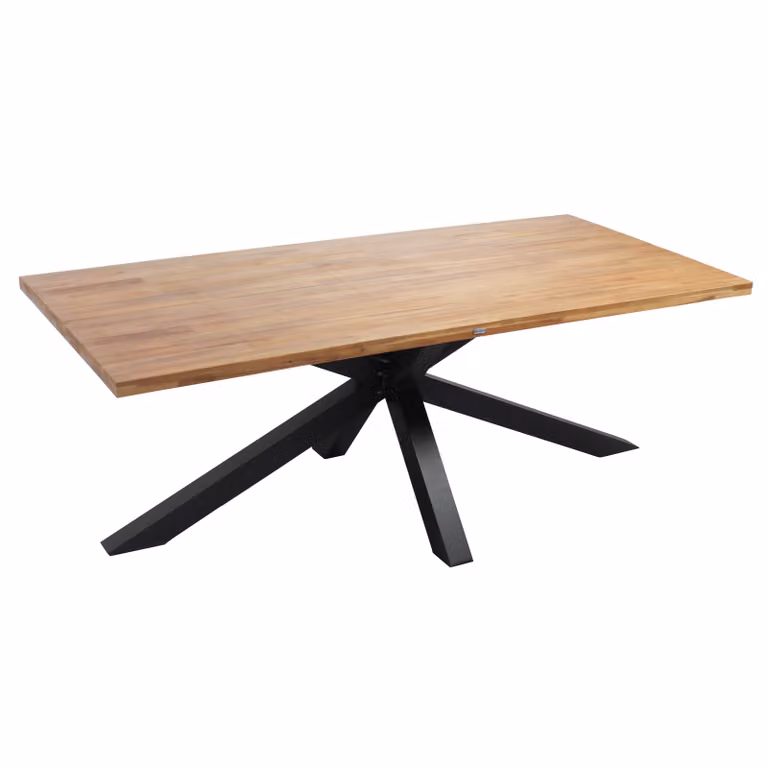 Tavolo da giardino in acacia e alluminio 8 posti 200x95 cm - Oviala Stella