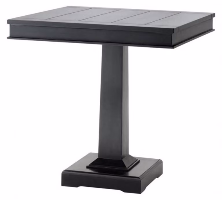 Tavolo da pranzo di design "Casa Padrino", lussuoso, in legno di betulla verniciato nero - 80 x 80 x altezza 78 cm