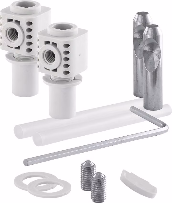 Granitan - Kit di montaggio - fissaggio WC e bidet - Bianco - alta qualità - UNIVERSAL