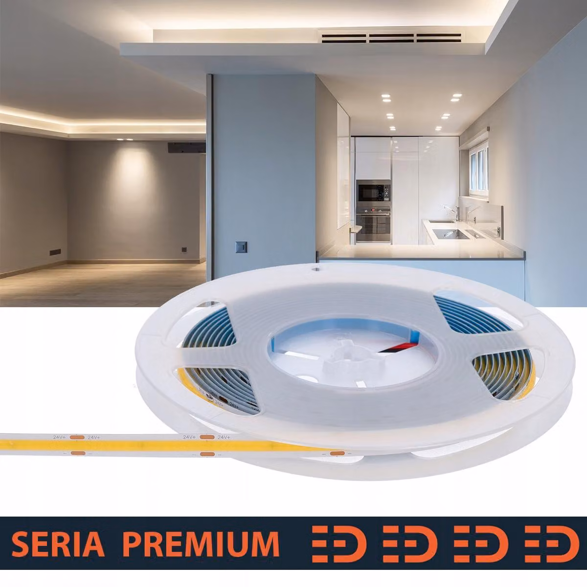 Striscia LED Prescot, luce bianca neutra, 24V, 5 metri