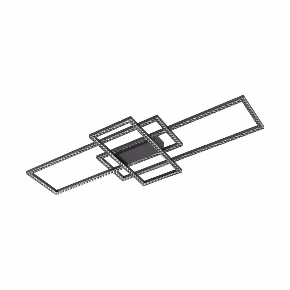 Lampada da soffitto a LED ERVI 52W Da 2700 a 6000K 6100 lm metallo nero-cristallo dimensioni: 8,3 x 102,7 x 41,5 cm IP20 Zuma Line