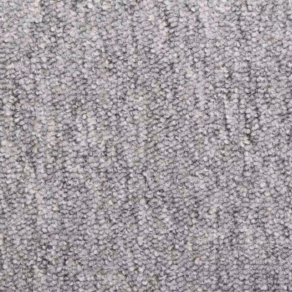 vidaXL Tappetini per scale 30 pz 65x21x4 cm Grigio chiaro