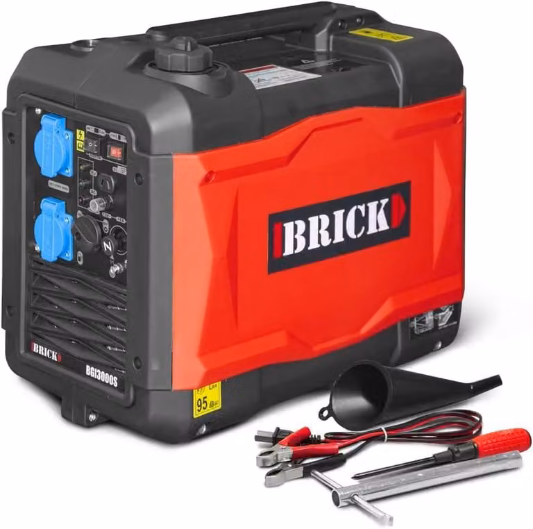 Generatore di corrente inverter - 2900W - Alimentazione a benzina - Motore a 4 tempi silenzioso - Ideale per campeggio e uso di emergenza