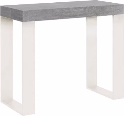 Consolle allungabile 90x40/196 cm Tecno Small telaio Bianco - Noce
