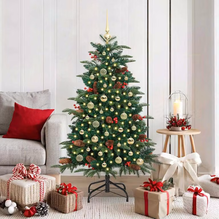 Maison Exclusive - Albero di Natale artificiale con 150 LED e supporto, verde, 150 cm