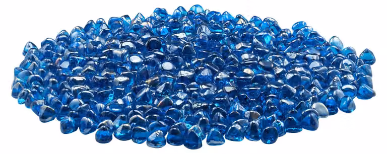 SucceBuy Vetro per caminetti, 9 kg di pietre di vetro resistenti al calore, perle di vetro riflettenti da 25,4 mm per caminetti, rocce di vetro per caminetti, cristalli per caminetti, perle per caminetti, adatte per caminetti, blu caraibico