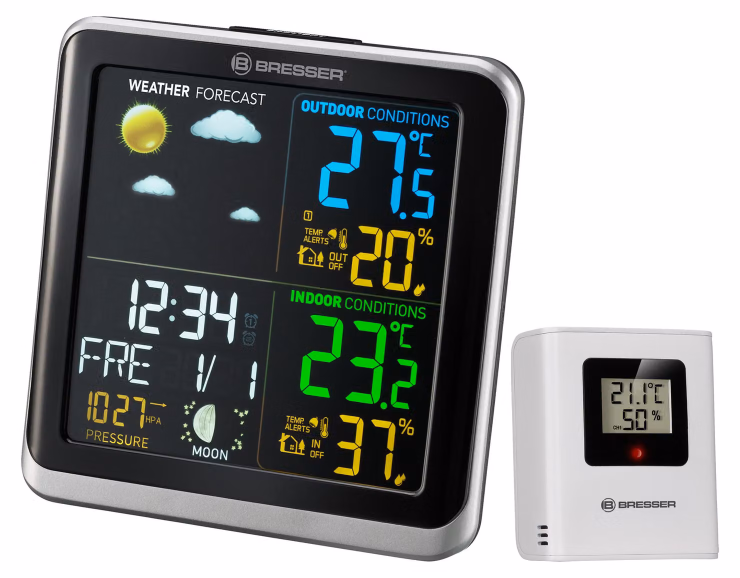 stazione meteo ClimaTemp TB 14,4 cm nero 3 pezzi