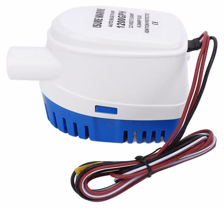 Pompa automatica per sentina per imbarcazioni, 12 V, accessori in plastica con interruttore a galleggiante, 1200 GPH