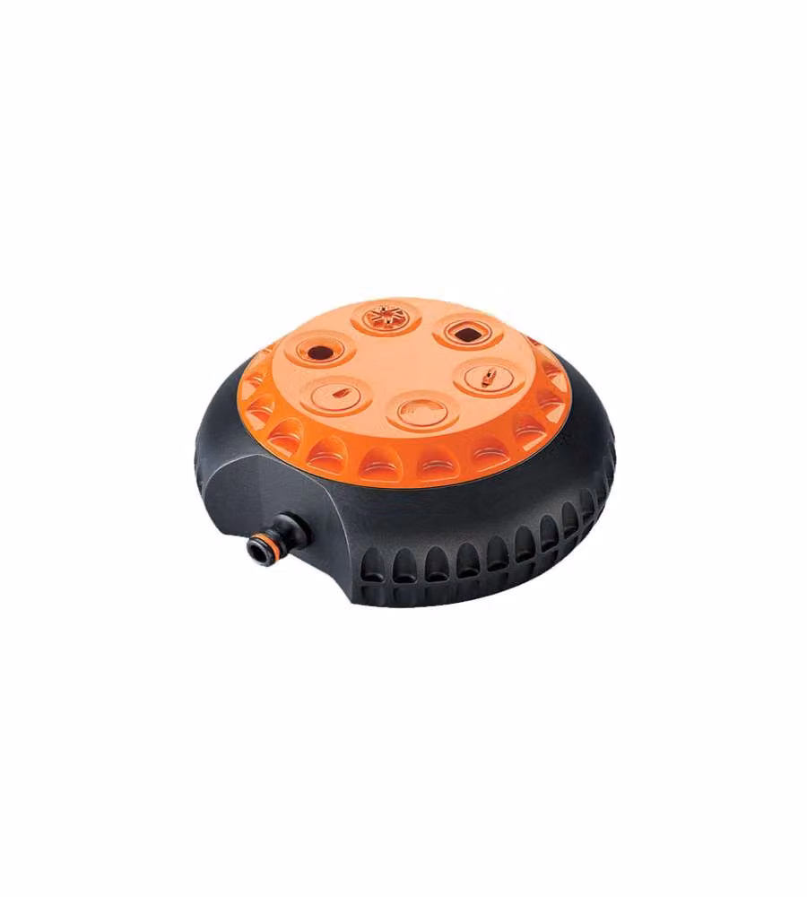 Irrigatore statico multigetto multifunzione Claber 8654 arancione con gittata fino a 9 metri – 2
