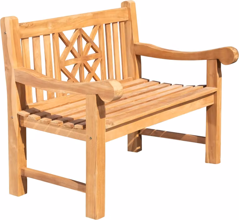 CLP - Panchina da esterno in teak, modello Florida | Colore: teak | Dimensioni: 120 cm