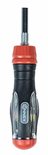Connex Max-Power COXB364013 Cacciavite Manico Porta Inserti, a Cricchetto, Allungabile Telescopico