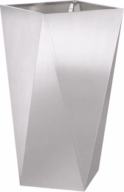 Fioriera moderna di design da esterno 40 x 40 x 75 cm resistente agli agenti atmosferici elegante in acciaio inossidabile argento 02_0053028