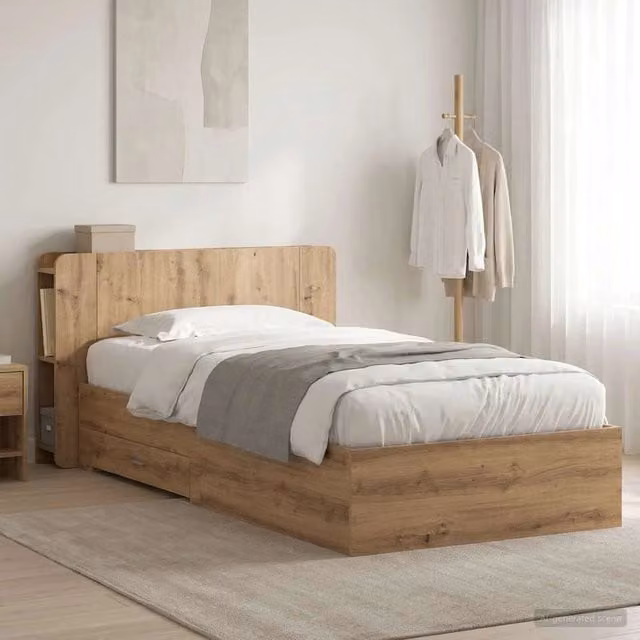 Telaio del letto con storage Rovere Artigianale 80 x 200 cm 3433702