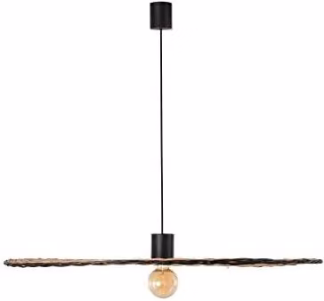 Sospensione per interni COSTAS 1000 di Faro Barcelona in rattan e legno, colore nero e marrone