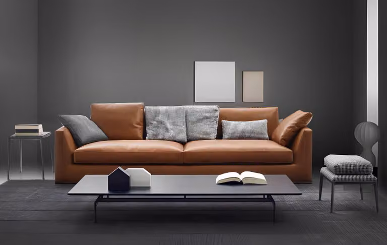 Sofa Dreisitzer Couch Polster Design Sofas Zimmer Möbel Moderne Leder 3er Sitz