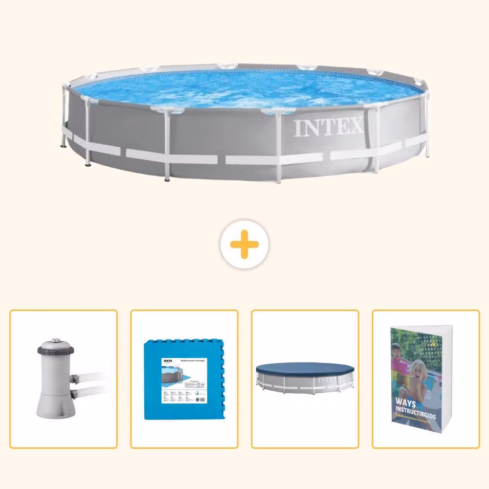Struttura per piscina a forma di prisma - 366x76 cm - composta da 5 elementi - modello SCB124