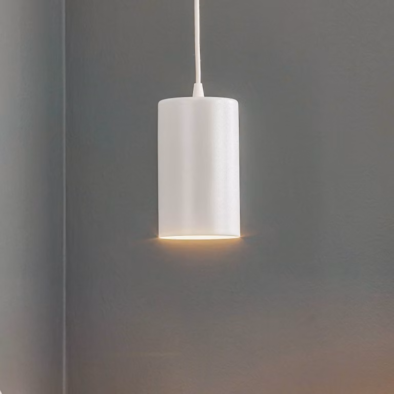 Lampada a sospensione ZW Tube TEMAR LIGHTING, dimmerabile, Bianco / Opale, Soggiorno / Sala da pranzo, Metallo, Moderno, Lampada a sospensione
