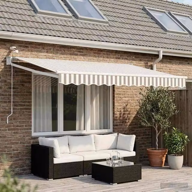 Tettuccio Elettrico Retrattile Grigio chiaro e bianco 3425970