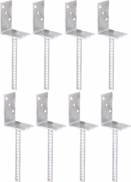 Set di 8 supporti per pallet con ancoraggi per calcestruzzo