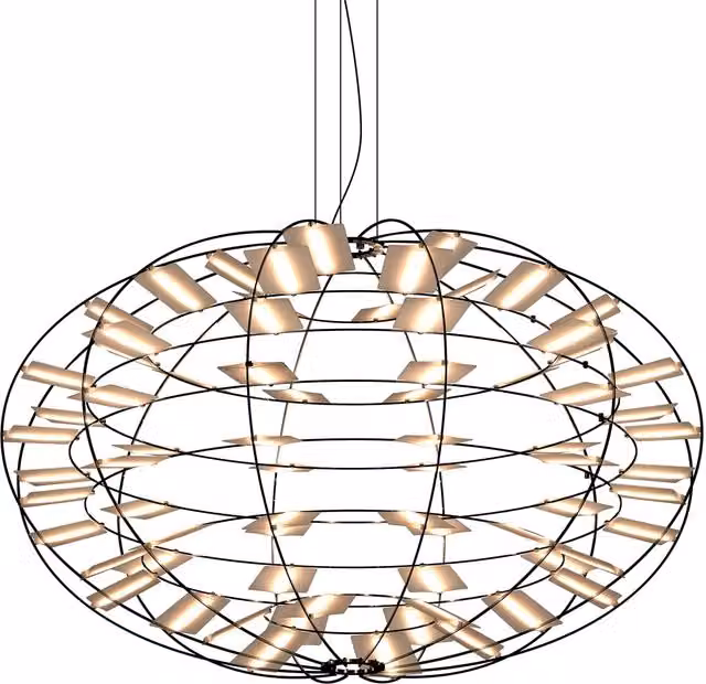Lampada a sospensione Nemo Lighting Chloris, LED dimmabile, colore nero