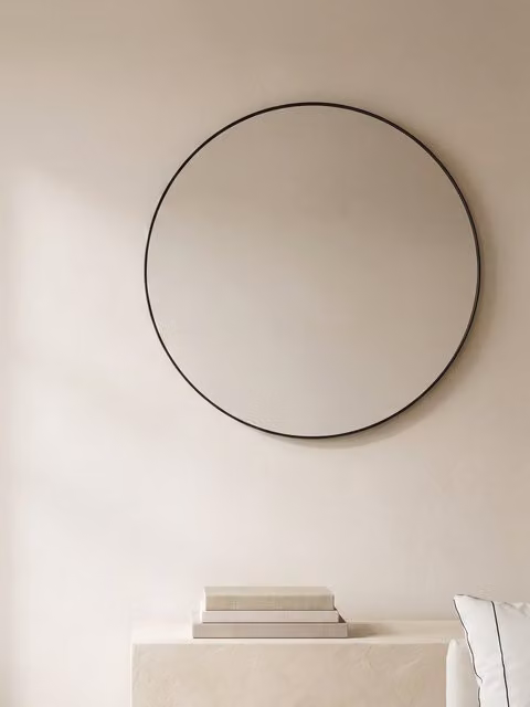 Specchio rotondo da parete Egel Kenay Home nero, Diametro: 60 cm