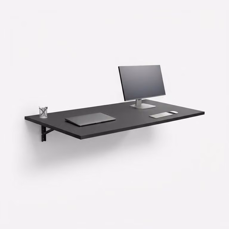 Scrivania pieghevole a parete 140x80cm Jeremy XL - Nero