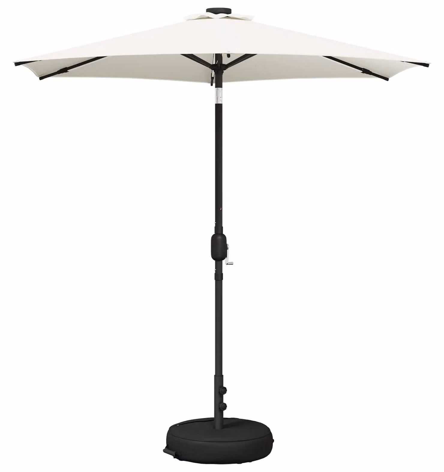 Parasol da Giardino con Luci LED 230 x 230 cm Poliestere Crema