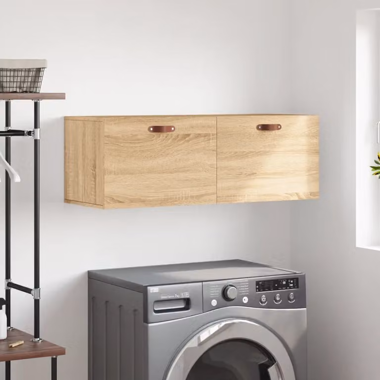 Mobile a parete vidaXL in legno Rovere Sonoma, L 100 x P 36,5 x H 35 cm