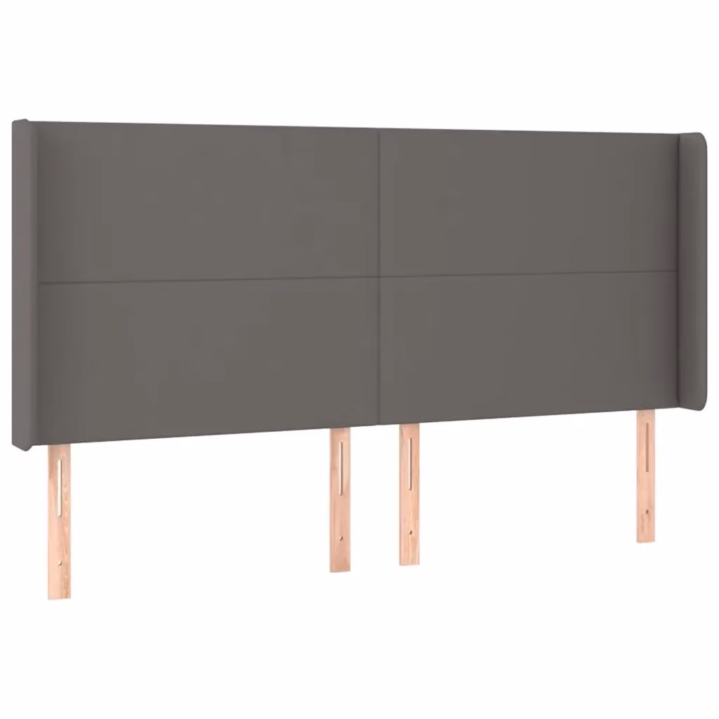 Testiera con Orecchie Design Mania in Similpelle Grigio L: 183 cm, P: 16 cm, H: 118/128 cm – 2