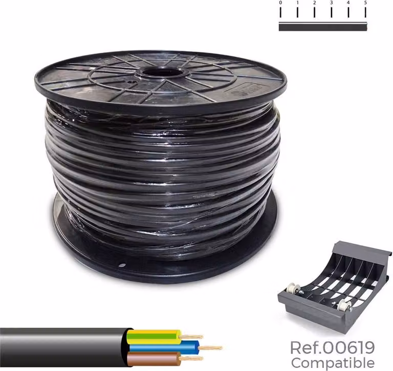 Sediles guaina per cavi elettrici nera 200 m 3 x 1 mm H05VVV-F - Marca EAN: 8435734703873