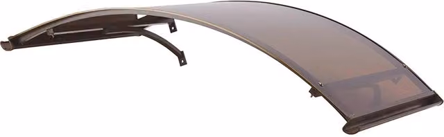 Pensilina Tettoia ad Arco Ranieri in Policarbonato Satinato Bronzo L: 140 cm, P: 90 cm