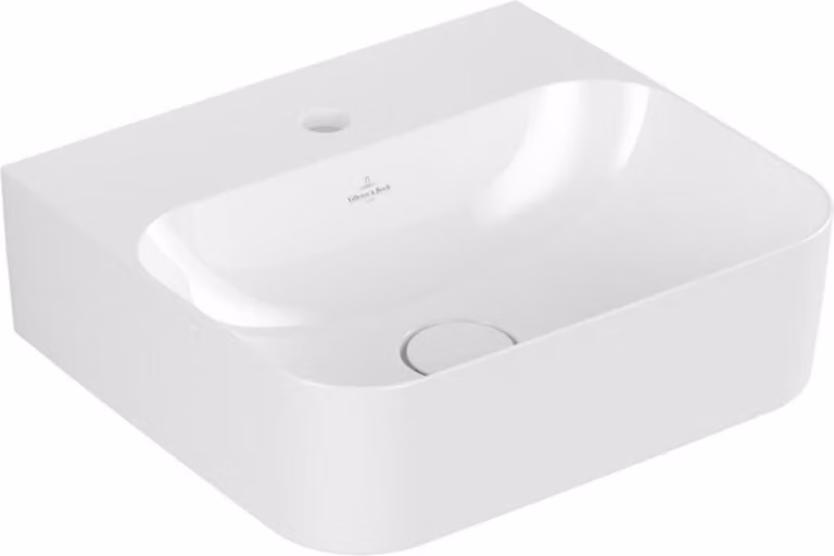 Villeroy & Boch Finion lave-mains, trop-plein caché, 1 trou pour robinet, 430x390mm, 436444R1, 436444R1