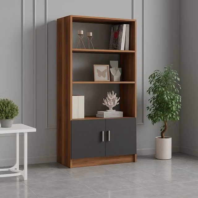 Libreria Patty DMORA con 3 ripiani, Marrone, L: 64 cm, P: 38 cm, H: 140 cm