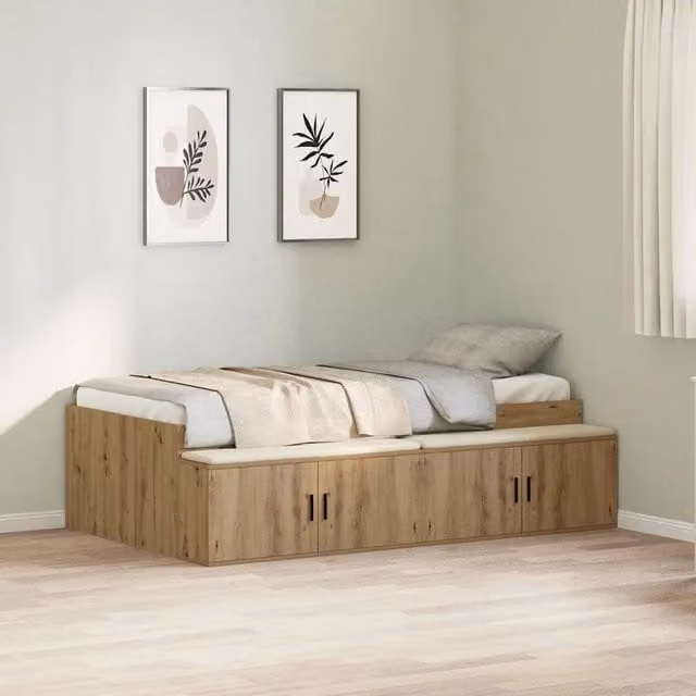 Struttura del letto con cassetto Rovere artigianale 80 x 200 cm 3335204