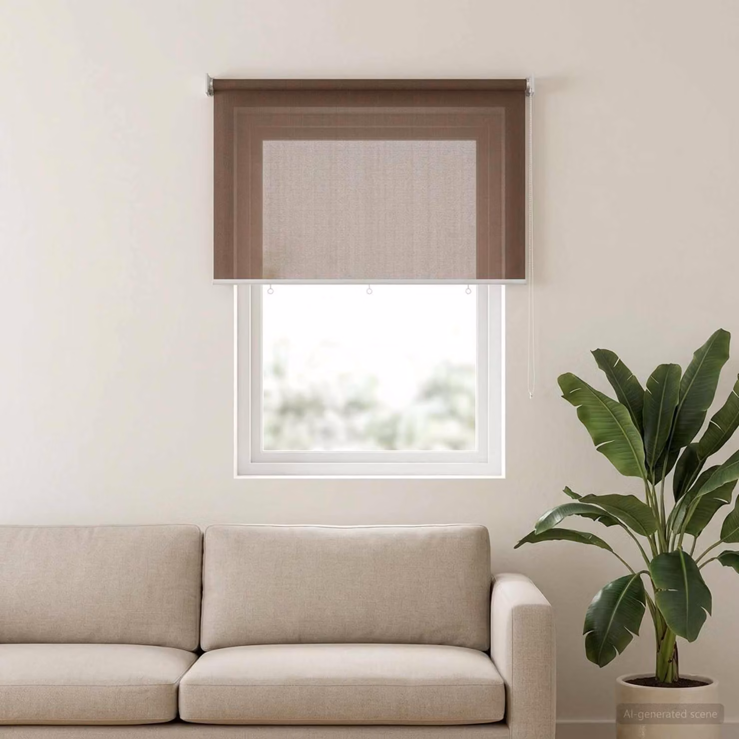 Tenda a rullo esterna vidaXL in HDPE con protezione UV 90%, beige, L 220 cm x H 140 cm