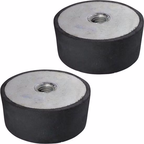 Ammortizzatori antivibrazioni a spirale, diametro 50 mm, per macchinari - Set di 2 - Cuscinetti interni M10 - Materiale: gomma e acciaio - Capacità di carico: 2587 N