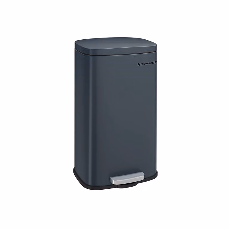 Pattumiera da Cucina con Pedale con Coperchio, Grigio Verdastro