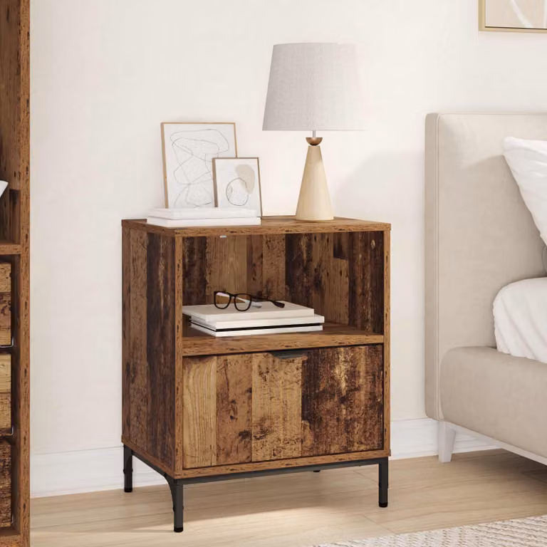 Armadio da notte vidaXL in legno vecchio marrone L: 49 cm, P: 36 cm, H: 61 cm