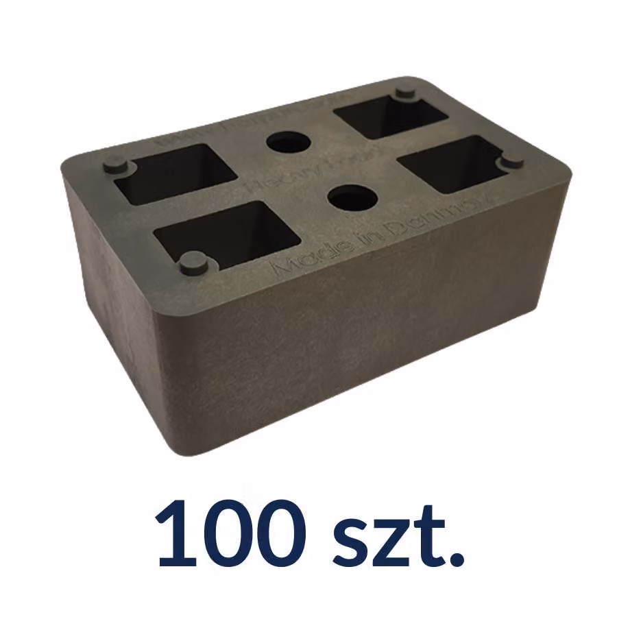 Distanziali in plastica, dimensioni 80x50x30 mm, per distanze fino a 2 tonnellate, confezione da 100 pezzi
