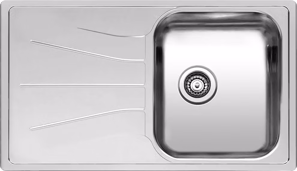 Reginox Elegance DIPLOMAT 10 ECO (R) supporto per lavello in acciaio inox - dimensioni di incasso 840 x 480 mm / Lavello in acciaio inox