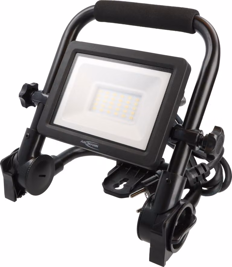 FL20W-AC Faretto da cantiere a LED fino a 2200 lumen, faro da lavoro portatile, lunghezza cavo 1,8 metri, orientabile a 360°